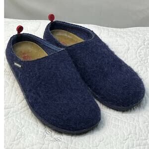 Giesswein Women’s Size 11 Blue Wool Felt Clog – Cork-Latex & Rubber Indoor Shoes